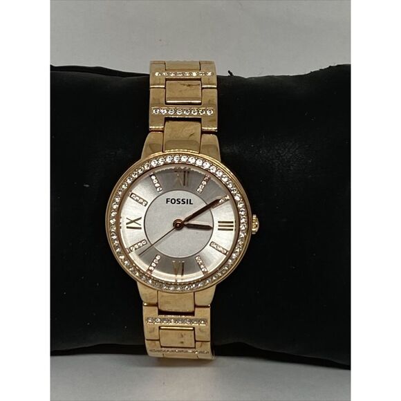 Fossil Virginia ES3284 Women's Stainless Steel Analog Dial Quartz Watch JK679 - Picture 1 of 12